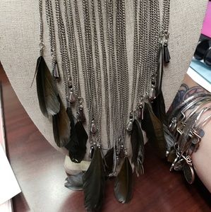 Beautiful unique feather necklace
